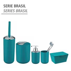 Prullenbak Brasil thermoplastisch kunststof (TPE) - Capaciteit: 6,5 L - Petrolblauw