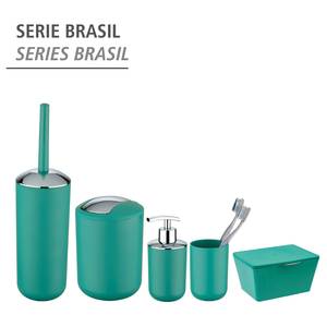 Poubelle de salle de bain Brasil Résine thermoplastique (TPE) - Capacité : 6,5 L - Vert