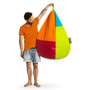 Beanbag Harlekin XL Grün - Kunststoff - 70 x 110 x 70 cm