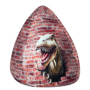 Beanbag Dino Rood - Plastic - 70 x 110 x 70 cm
