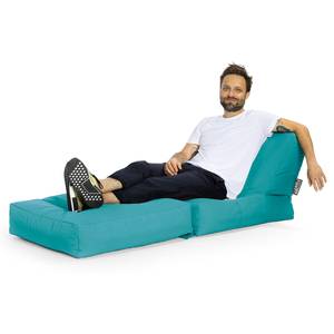 Fauteuil pouf Scuba Twist Turquoise - Matière plastique - 80 x 80 x 90 cm