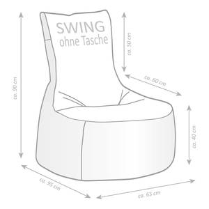 Sitzsack Harlekin Swing Grün - Kunststoff - 65 x 90 x 95 cm