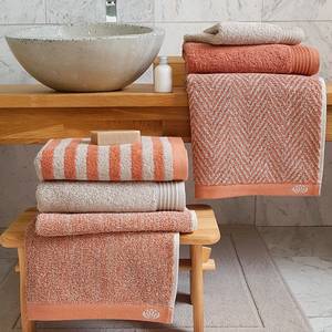 Duschtuch Homely Jacquard I Frottee - Terracotta
