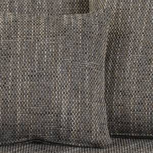 Grand canapé Canton I Imitation cuir / Tissu structuré - Blanc / Gris clair