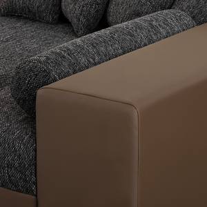 Bigsofa Canton I Kunstleder / Strukturstoff - Braun / Grau