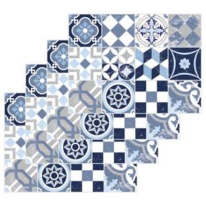 Tafelset Mosaik I (set van 4) vinyl - Blauw