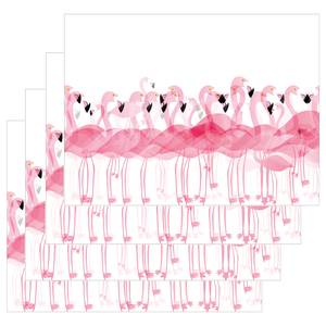 Tafelset Flamingos (set van 4) vinyl - wit