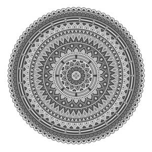 Tischset Mandala I (4er-Set) Vinyl - Grau