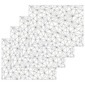 Set de table Triangle (lot de 4) Blanc - Matière plastique - 40 x 30 cm