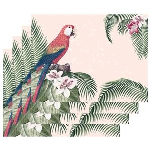 Tischset Colonial Parrot (4er-Set) Vinyl - Pink