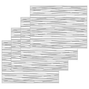 Set de table Lines (lot de 4) Matière plastique - 40 x 30 cm