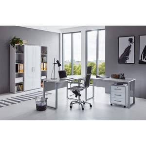 Ensemble de bureau Avin II (5 éléments) Gris clair / Blanc brillant