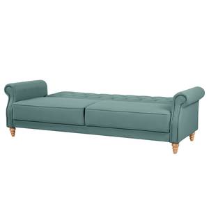 Schlafsofa Brampton Antiklederlook - Microfaser Ehmi: Schieferblau