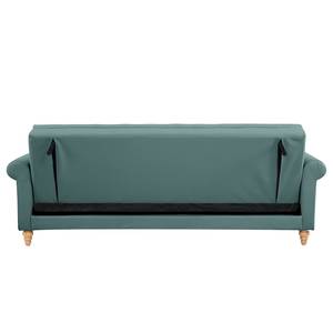 Schlafsofa Brampton Antiklederlook - Microfaser Ehmi: Schieferblau