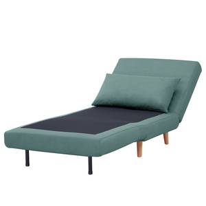 Slaapfauteuil ELANDS antieke leerlook - Microvezel Ehmi: Leisteenblauw