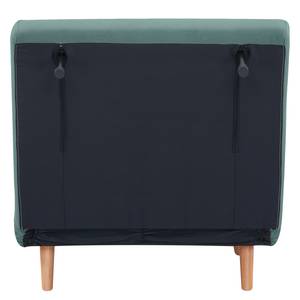 Slaapfauteuil ELANDS antieke leerlook - Microvezel Ehmi: Leisteenblauw