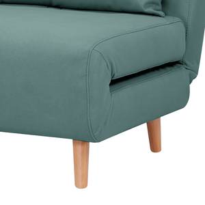 Slaapfauteuil ELANDS antieke leerlook - Microvezel Ehmi: Leisteenblauw