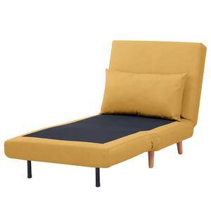 Fauteuil convertible ELANDS Aspect cuir vieilli - Microfibre Ehmi: Jaune maïs