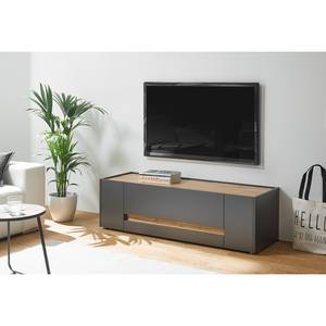 Tv-meubel Olon I Antraciet - Breedte: 140 cm
