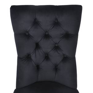 Chaises capitonnées Waroona 2 (lot de 2) Noir - Chêne clair