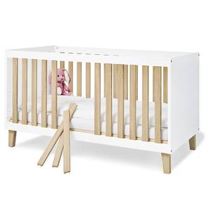 Lit bébé Lumi Blanc - Bois manufacturé - 77 x 84 x 145 cm