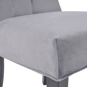 Chaises capitonnées Waroona 2 (lot de 2) Gris - Noir