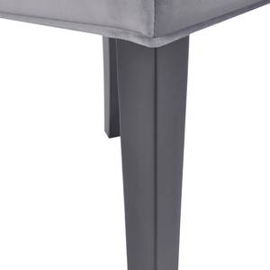 Chaises capitonnées Waroona 2 (lot de 2) Gris - Noir