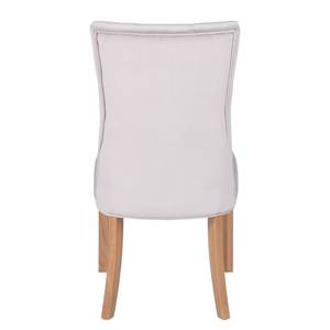 Gestoffeerde stoel Waroona II (2 stuk) Lichtgrijs - Lichte eikenhouten