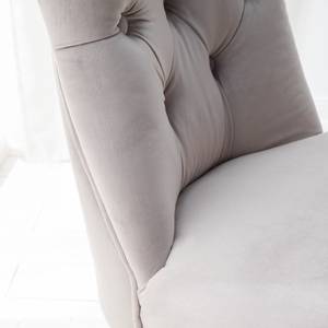 Chaises capitonnées Waroona 2 (lot de 2) Gris clair - Chêne clair