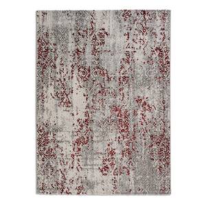 Laagpolig vloerkleed Noa IV textielmix - Rood - 80 x 150 cm