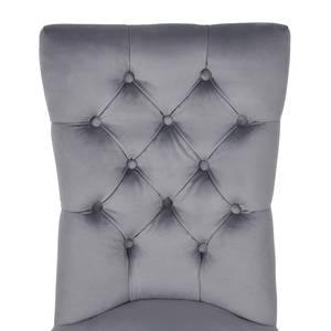 Chaises capitonnées Waroona 2 (lot de 2) Gris - Chêne clair