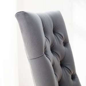 Chaises capitonnées Waroona 2 (lot de 2) Gris - Chêne clair