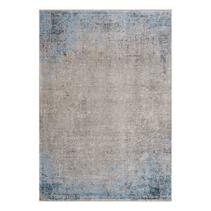 Tapis Mona II Tissu mélangé - Bleu / Argenté - 160 x 235 cm
