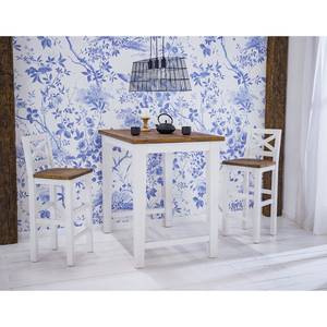 Table haute Balignton Pin massif - Pin / Blanc