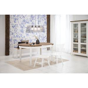 Table Balignton III Pin massif - Blanc