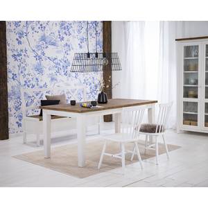 Table Balignton II Pin massif - Blanc