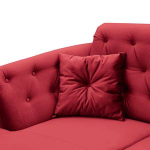 Ecksofa Tayrac Samt - Rot - Longchair davorstehend links