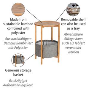Tavolino Bahari I Legno massello di bambù - Grigio