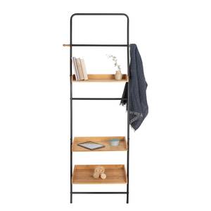 Ladderkast Loft massief bamboehout/metaal - bamboehout/zwart