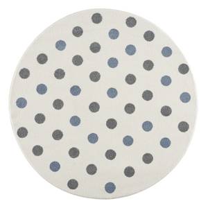 Kinderteppich Confetti Polypropylen - Taubenblau / Creme - Durchmesser: 133 cm