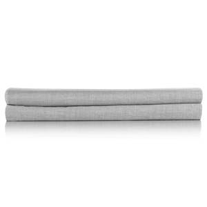 Lenzuolo con gli angoli Lino Cotone - Color grigio pallido - 90 x 200 cm
