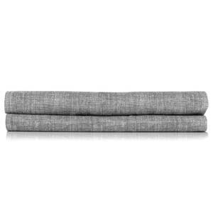 Lenzuolo con gli angoli Lino Cotone - Grigio scuro - 160 x 290 cm