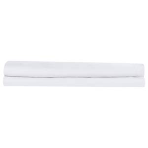 Drap-housse pour surmatelas Satinado Satin de coton - Blanc - 180 x 200 cm