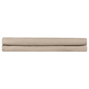 Drap-housse pour surmatelas Satinado Satin de coton - Sable - 180 x 200 cm