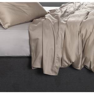 Drap-housse Satinado Satin de coton - Sable - 270 x 290 cm