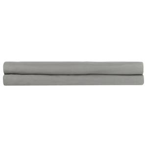 Drap-housse Satinado Coton - Satin - Gris - 90 x 220 cm