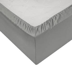 Drap-housse Satinado Coton - Satin - Gris - 90 x 220 cm