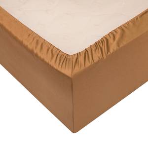 Drap-housse Satinado Coton - Satin - Cognac - 180 x 200 cm