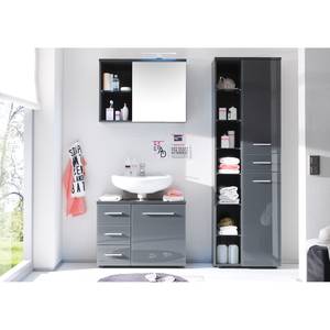 Meuble sous lavabo Weddell I Verre gris / Gris