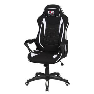 Chaise gamer Game-Rocker R-10 Tissu / Nylon - Blanc / Noir